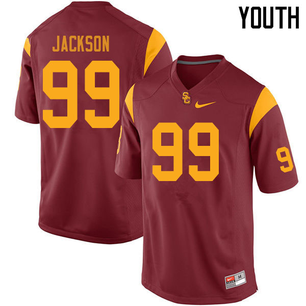Youth #99 Drake Jackson USC Trojans College Football Jerseys Sale-Cardinal
